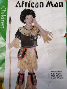 Kids Costumes to Hire - African Boy - Grass